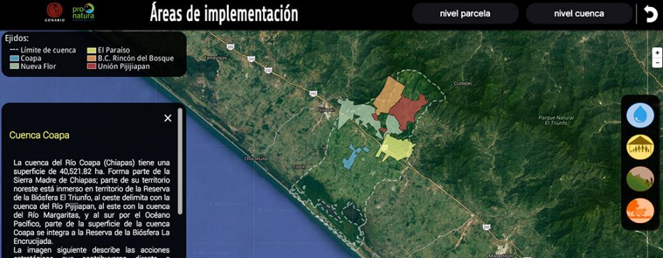 Mapa Interactivo - Proyectos en la Cuenca Coapa